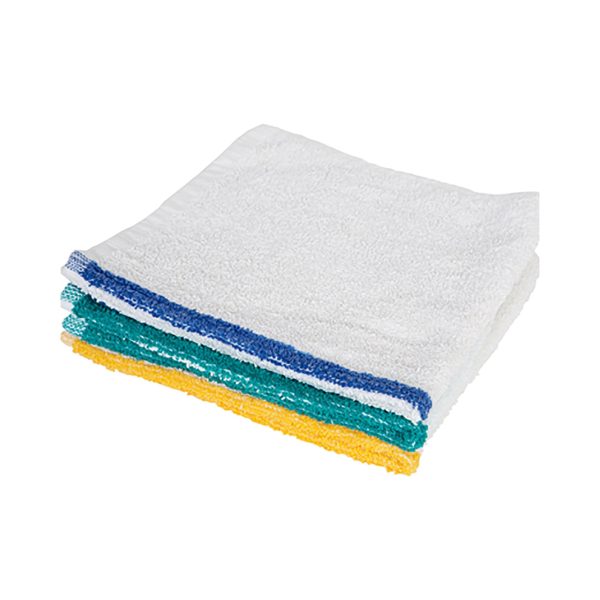 Bar Towel 17 X 20 Inch Oe Cotton Terry Cloth White Stripe Reusable Online Hot Sale