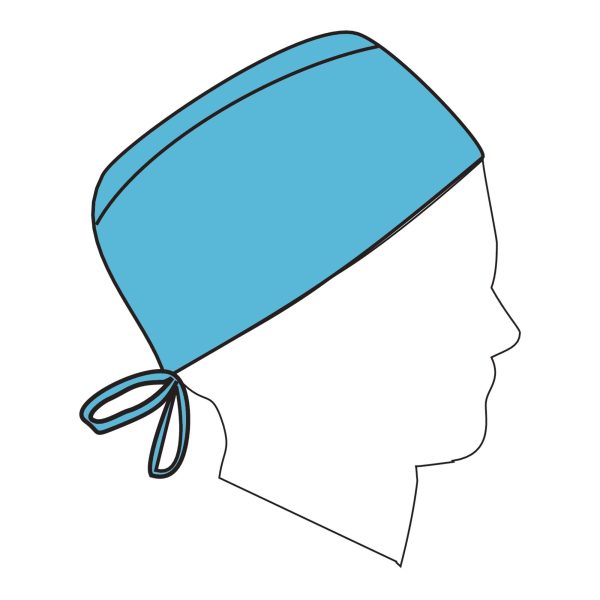Surgeon Cap One Size Fits Most Blue Tie Closure Fashion - Image 4