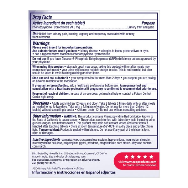AZO Maximum Strength Urinary Pain Relief Sale - Image 3