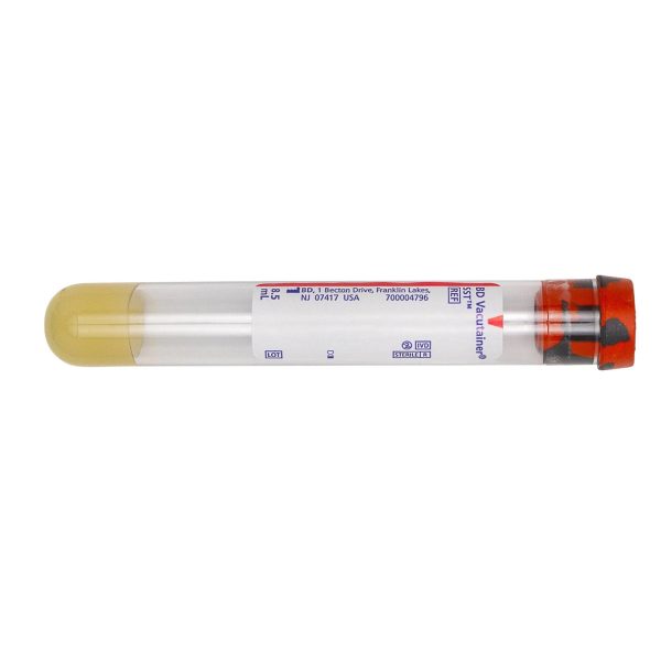 BD Vacutainer SST Serum Gel Tube, 8.5 mL, 16x100mm, Red Gray Hot on Sale