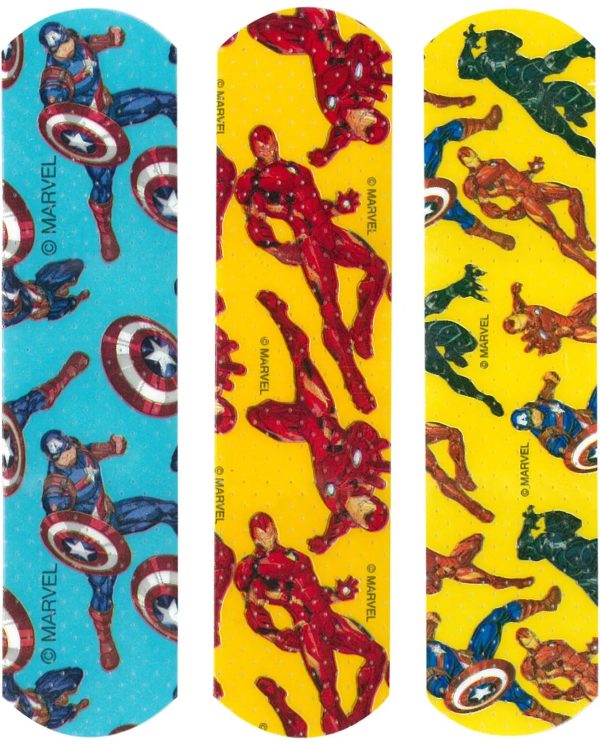 American White Cross Stat Strip Kid Design (Captain America   Iron Man) Adhesive Strip Sale - Image 3