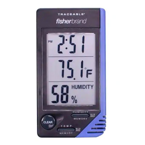 Fisherbrand Traceable Thermometer   Clock   Humidity Monitor For Discount