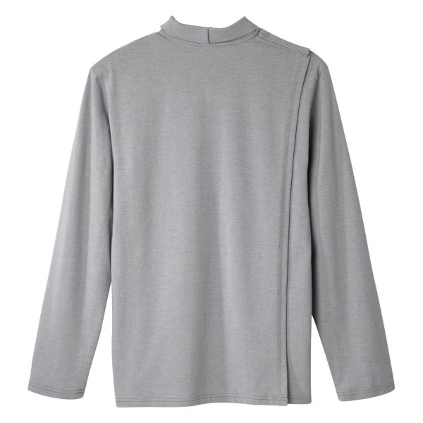 Silverts Men s Adaptive Open Back Long Sleeve Polo Shirt For Cheap - Image 2