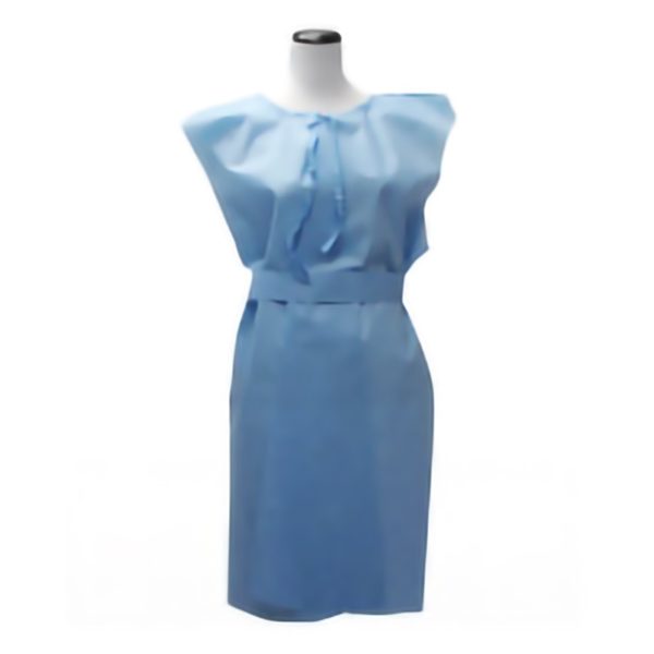 Patient Exam Gown X-Large Blue Disposable Fashion
