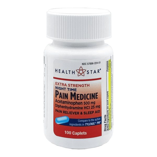 Nightime Pain   Allergy Relief 500 Mg Strength Acetaminophen   Diphenhydramine Hcl Capsule 100 Per Bottle For Discount - Image 2