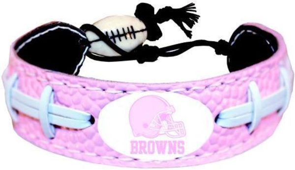 Cleveland Browns Bracelet Pink Football Alternate CO Supply
