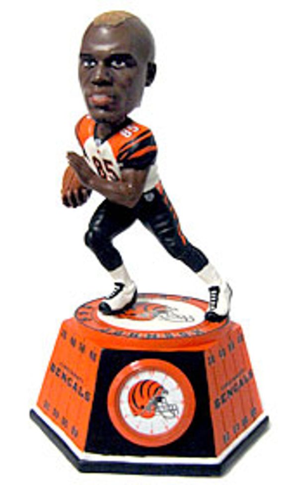 Cincinnati Bengals Chad Johnson Forever Collectibles Bobblehead Clock CO Cheap