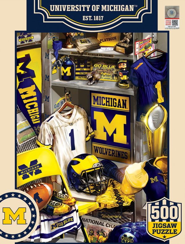 Michigan Wolverines Puzzle 500 Piece Locker Room For Sale